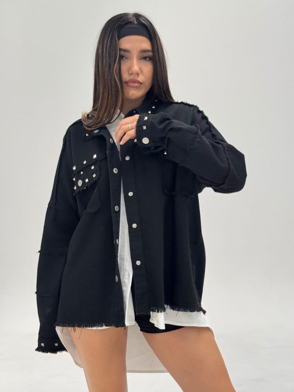 Campera gabardina con tachas - Imagen 5