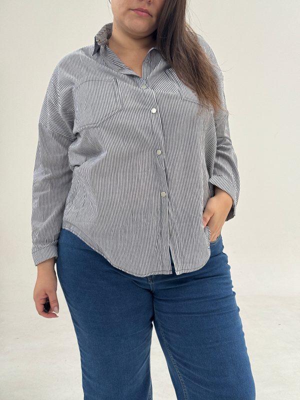 Camisa oversize a rayas - Imagen 5