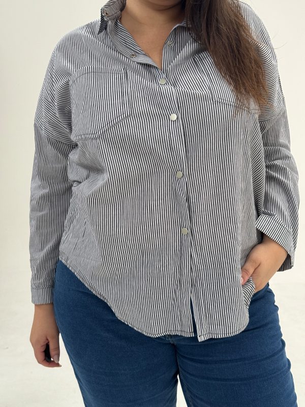 Camisa oversize a rayas - Imagen 6