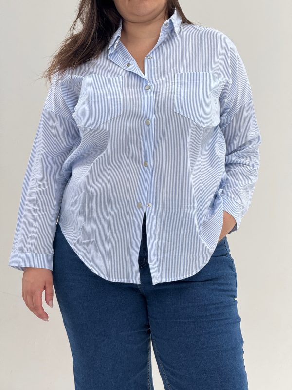 Camisa oversize a rayas - Imagen 4