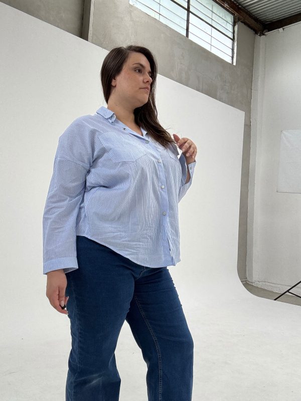 Camisa oversize a rayas - Imagen 3