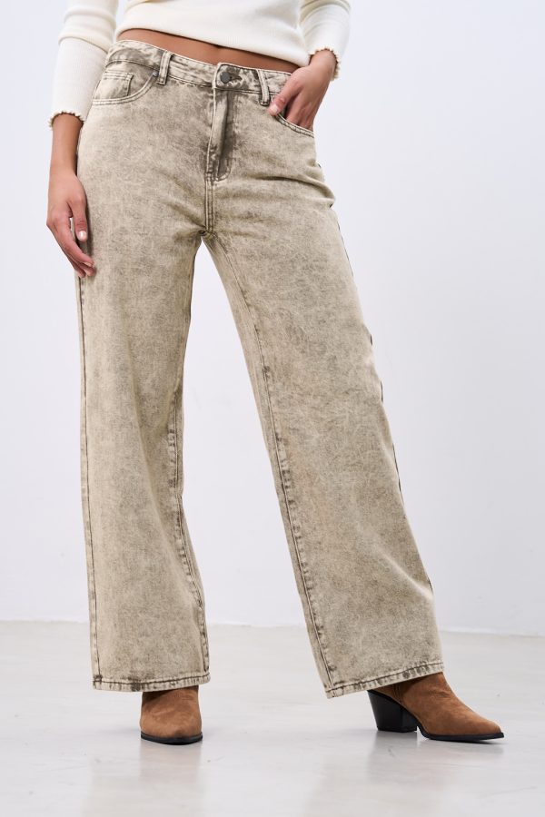 Jean Wide Leg Acid Wash - Imagen 2